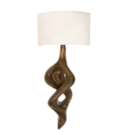 sculptural solid wood wall lighting sconce Nomi by Amorph