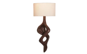 sculptural wood wall light Nomi by Amorph