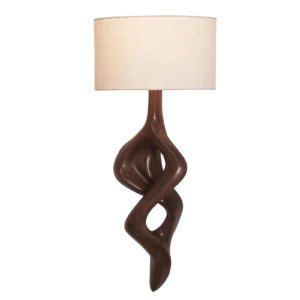 sculptural wood wall light Nomi by Amorph