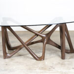 organic modern sculptural solid wood dining table Nars Dining Table by Amorph