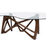 organic modern sculptural solid wood dining table Nars Dining Table by Amorph
