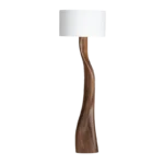 sculptural solid wood floor lamp Roman by Amorph