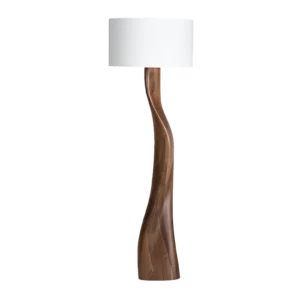 sculptural solid wood floor lamp Roman by Amorph