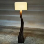 sculptural wood floor lamp Roman by Amorph