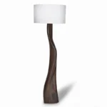sculptural solid wood floor lamp Roman by Amorph