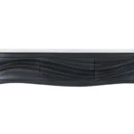 sculptural solid wood wall mounted cabinet Ocean by Amorph