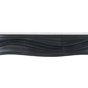 sculptural solid wood wall mounted cabinet Ocean by Amorph