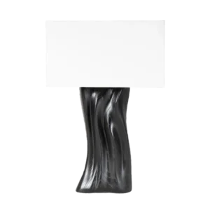 sculptural solid wood table lamp Doris by Amorph