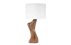 sculptural solid wood table lamp Helen by Amorph