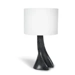 sculptural solid wood table lamp Nile by Amorph