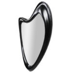 organic modern sculptural solid wood wall mirror