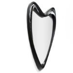 organic modern sculptural solid wood wall mirror