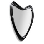 organic modern sculptural solid wood wall mirror