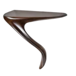 sculptural solid wood wall mounted console table Yena by Amorph
