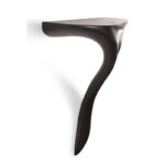 custom solid wood wall mounted console table installation detail
