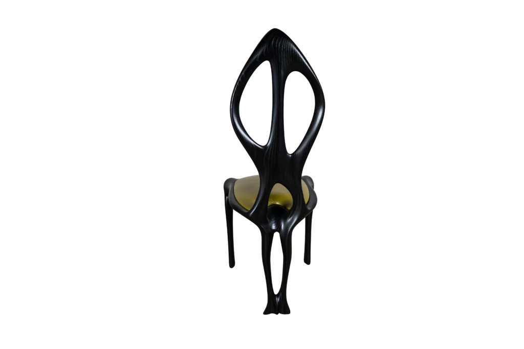 sculptural wood chair Fey by Amorph