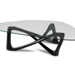 organic modern sculptural solid wood coffee table Walenty by Amorph