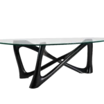 sculptural solid wood coffee table Walenty by Amorph