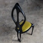 sculptural wood chair front view Fey by Amorph