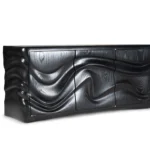 solid wood sculptural door detail of Xena cabinet Xena by Amorph