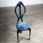 organic modern sculptural solid wood chair
