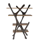 sculptural solid wood bookcase Lark by Amorph