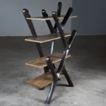 sculptural wood bookcase detail Maple by Amorph