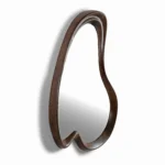 sculptural solid wood organic Nola wall mirror by Amorph