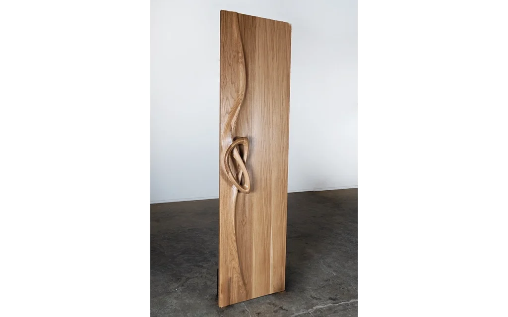 sculptural solid wood interior door Flow by Amorph