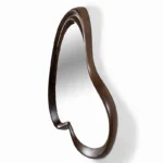 sculptural solid wood organic Nola wall mirror by Amorph