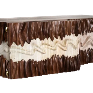 sculptural wood wall mounted cabinet Novia by Amorph