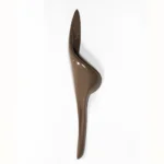 organic modern sculptural solid wood table lamp