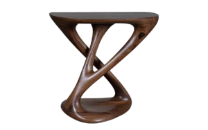 sculptural wood console table Kova by Amorph