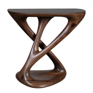 sculptural wood console table Kova by Amorph