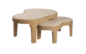 sculptural solid wood coffee table Nube Nest by Amorph