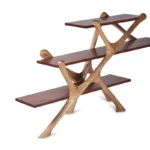 sculptural wood bookcase Ziggurat by Amorph