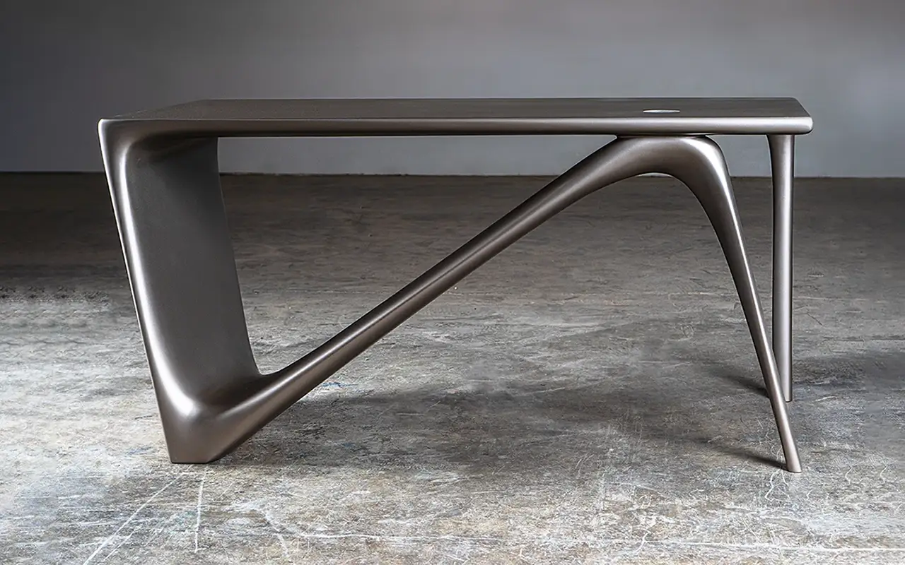 Sculptural solid wood furniture handcrafted in Los Angeles by Amorph Studio